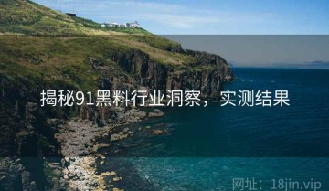 揭秘91黑料行业洞察，实测结果