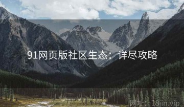 91网页版社区生态：详尽攻略