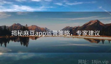 揭秘麻豆app运营策略，专家建议