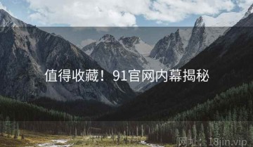 值得收藏！91官网内幕揭秘