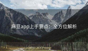 麻豆app上手要点：全方位解析