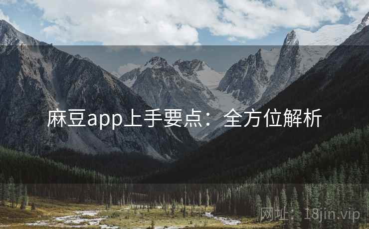 麻豆app上手要点：全方位解析