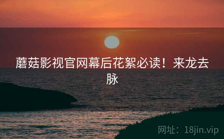 蘑菇影视官网幕后花絮必读！来龙去脉