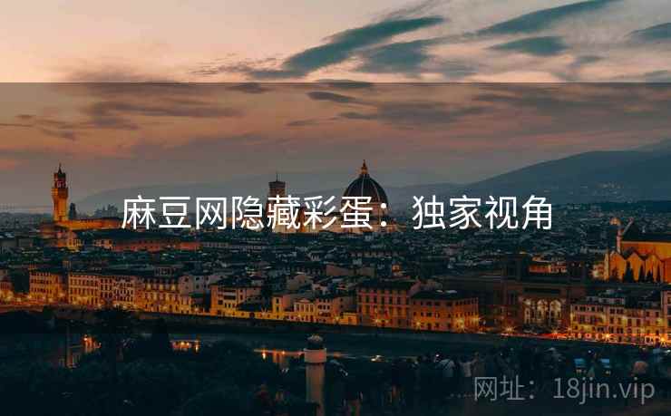 麻豆网隐藏彩蛋：独家视角
