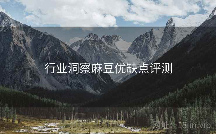 行业洞察麻豆优缺点评测