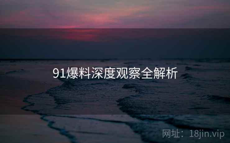 91爆料深度观察全解析