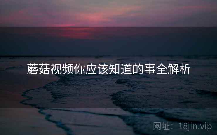 蘑菇视频你应该知道的事全解析
