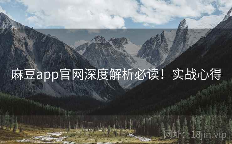 麻豆app官网深度解析必读！实战心得