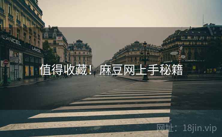 值得收藏！麻豆网上手秘籍